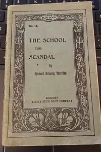 The School for Scandal by Richard Brinsley Sheridan ( Little Blue Book Company ) - Picture 1 of 3
