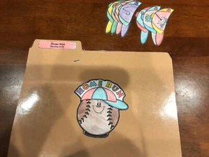 Home Run! Rhyming words”Grade K language Art file  folder game teacher - Picture 1 of 2