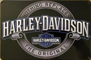 HARLEY DAVIDSON Garage Rustic Vintage Metal Tin Signs Man Cave, Shed & Bar Sign - Picture 1 of 2
