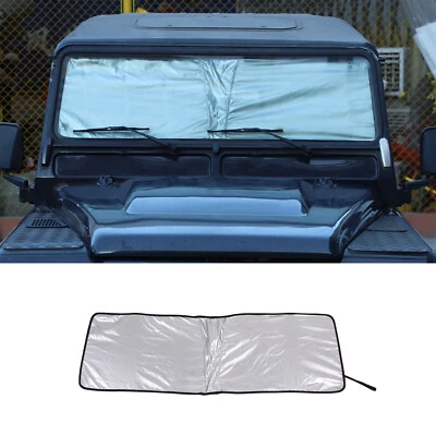 Front Windshield Sunshade UV Block Visor Cover Fit Land Rover Defender 2004-2018 - Изображение 1 из 4