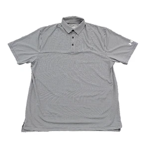Under Armour Polo Shirt Mens XL Striped short sleeve Heat gear golf Performance - Picture 1 of 18