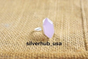 Rose Quartz Gemstone 925 Sterling Silver Handmade Ring Jewelry All Size AR-04 - Picture 1 of 7