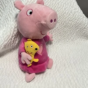 2003 Peppa Pig Schlummer N' Oink spricht Schlafenszeit rosa Plüschtier Kuscheltier 12 Zoll - Bild 1 von 7