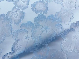 BABY BLUE Floral Brocade Fabric (60 in.) Sold By The Yard - Picture 1 of 1