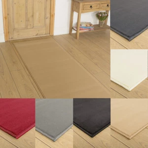 Alfombra runna extra larga pasillo alfombra corredor resistente lavable cocina lisa - Imagen 1 de 30