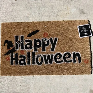 Coir Rug HAPPY HALLOWEEN Door Welcome Mat 17"x28" 5/8" Thick NEW WITH Tags - Picture 1 of 3