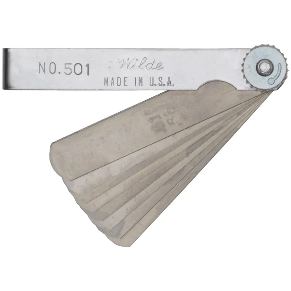 Juego de manómetros Wilde 501 con 10 hojas .002-.015 1/2" X 3" Hecho en EE. UU. Foto 1 de 1