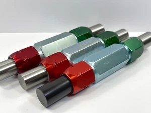 Manijas/soportes de calibre de pasador Vermont .827" .904" mango de aluminio de 1-1/4" usados 3 piezas - Imagen 1 de 5