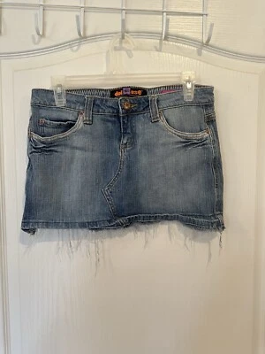 Dollhouse vintage y2k denim blue jean micro mini skirt size 3/4 - Image 1 of 4