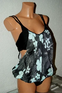 ¡Nuevo! Beachwear TANKINI - Set * BIKINI * Bañador y Slip negro mint 42 - Imagen 1 de 6
