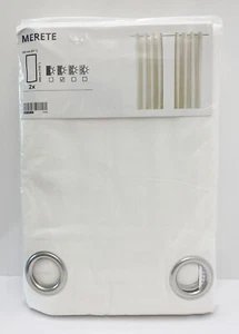 Ikea MERETE Room darkening curtains 57x118 " 1 pair, white - NEW - Picture 1 of 2