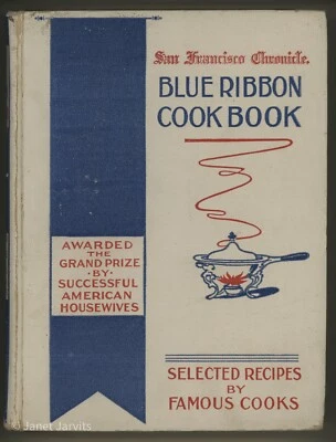 Vintage BLUE RIBBON COOKBOOK San Francisco Chronicle American Family Receipt  - Image 1 of 4