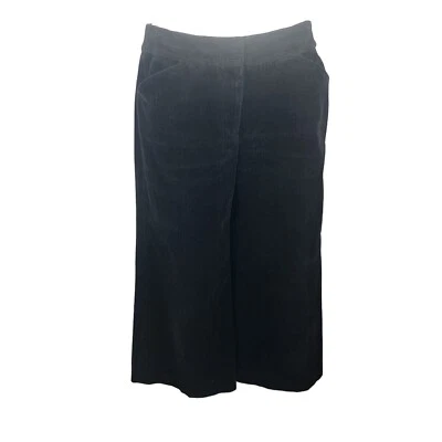 Pantalones capri Elie Tahari para mujer talla 6 marrón oscuro pierna ancha pana recortados Foto 1 de 4