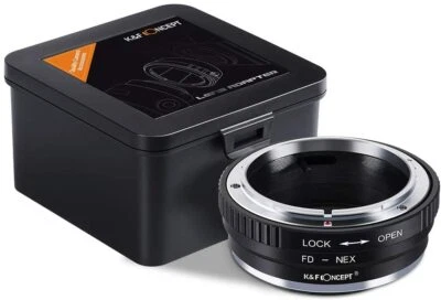 K&F Concept Manual Lens Adapter for FD Lens to Sony E NEX-3 NEX-5 Cameras Body - Image 1 of 4