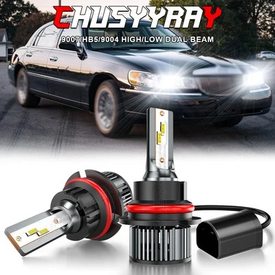 Faróis de LED lâmpadas CSP altas/baixas para Lincoln Town Car 1995-2002 - 6500K 2x 9007 - Imagem 1 de 4