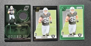 Lotto 3 carte Zenith Football Brock Bowers 2024 suddivise in zone in reliquia, verde 2 min. Trapano - Foto 1 di 2