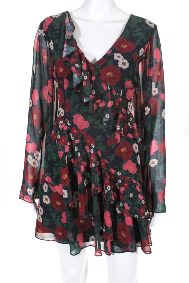 Vestido Keepsake Waves para mujer azul verde rojo floral talla mediana 11575936 Foto 1 de 4