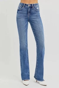 RISEN Full Size Tummy Control High Rise Straight Jeans Plus Size - Picture 1 of 18
