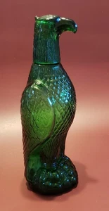 Vintage Emerald Green Glass Eagle Decanter - Picture 1 of 8