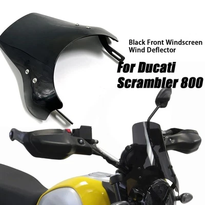 Black Front Windscreen Wind Deflector For Ducati Scrambler 800 (2023-2024) new — 第 1/4 张图片