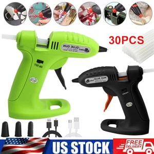 Hot Glue Gun Kit with 30 Glue Stick Fast Preheating Hot Melt High Temp for Craft - Picture 1 of 19