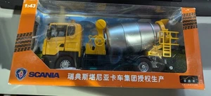 Scania 6621 1:43 Die Cast Yellow, Silver, & Black Cement Mixer Truck - Picture 1 of 1