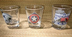 Super Bowl 27 XXVII (x2) Dallas Cowboys und Texas Ranger SHOT GLÄSER **3 GESAMT - Bild 1 von 6