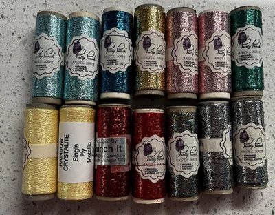 Lot of 14 New Old Stock Metallic Pretty Punch , Cameo, Punch  It Thread Rolls - Image 1 of 2