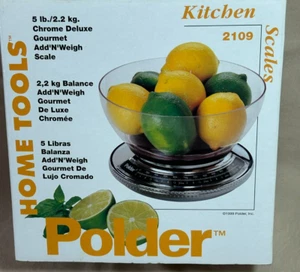 NEW IN BOX Polder Kitchen Scales Add"N'Weigh 5 Pound Scale w/Bowl #2109 - Picture 1 of 3