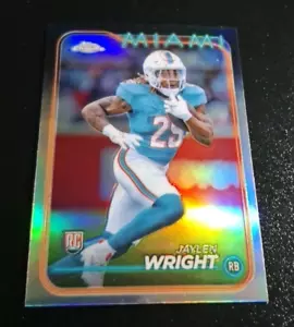 2024 TOPPS CHROME ROOKIE REFRACTOR SP #239 JAYLEN WRIGHT RC MIAMI DOLPHINS - Picture 1 of 2
