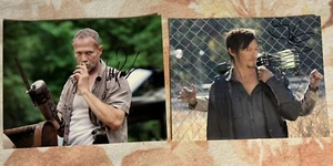 The Walking Dead Signed Norman Reedus & Michael Rooker Photos Merle & Daryl - Picture 1 of 4