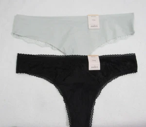 Auden Women's Variety Thong 2 Pack Size Medium 8-10 - Picture 1 of 11