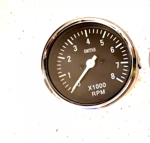 Smiths Replica Tachometer 0 8000 RPM Electronics Electric 85MM BC - Picture 1 of 3