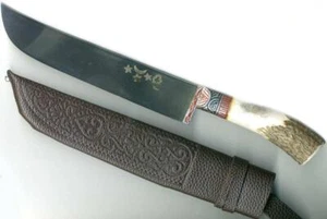 UZBEKISCHES NATIONALES GROSSES MESSER PCHAK PICHOK HANDGEFERTIGT HORNGRIFF (529) - Bild 1 von 5