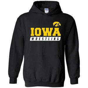Iowa Hawkeyes Wrestling Slant, sudadera con capucha color equipo - negra - Imagen 1 de 6
