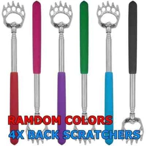 4 Pack Bear Claw Telescopic Metal Extendable Back Scratcher Back Massager Gift - Picture 1 of 9