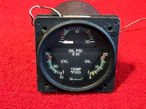 INDICADOR BEECHCRAFT ILUMINADO 3 EN 1 P/N BMD-1001B EDO-AIRE P/N 22-804-032-11 - Imagen 1 de 7