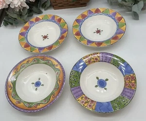 Sue Zipkin Sweet Shoppe 4 Rimmed Bowls Sango 2 Peach Cobbler 1 Key Lime 1 Pecan - Picture 1 of 10