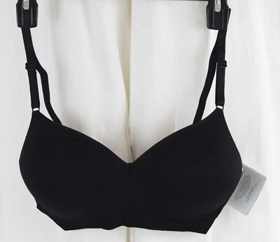 Sujetador push-up Fruit of the Loom para mujer sin costuras sin aros negro talla 36C Foto 1 de 3