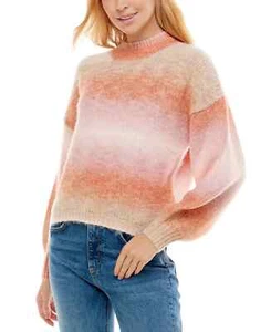 Ultra Flirt Juniors' Ombré Mock-Neck Sweater Pink Size XL - Picture 1 of 1