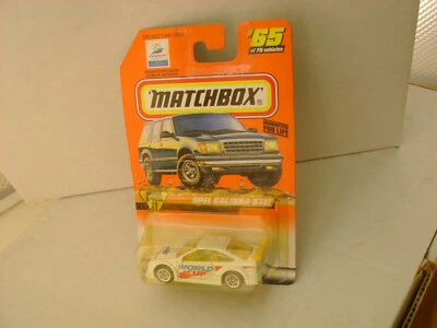 1997 MATCHBOX SUPERFAST #65 OPEL CALIBRA DTM WORLD CUP RALLY CAR NEW ON CARD - Image 1 of 4