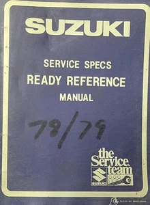 Used - Suzuki 1978, 1979 Service Specs Ready Reference Manual 99923 - 00404 - Picture 1 of 6