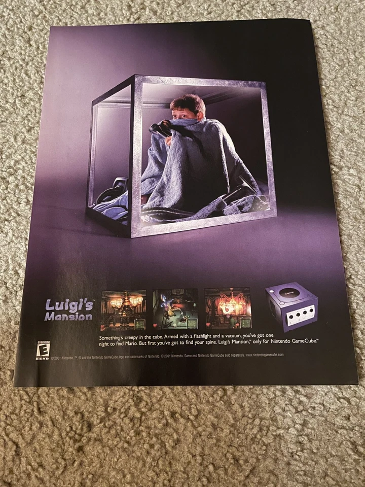 Anuncio impreso videojuego vintage 2001 LUIGI'S MANSION NINTENDO GAMECUBE Foto 1 de 1