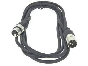3 m PACCS Mikrofonkabel Schwarz Symmetrisch XLR to XLR, 3 pol polig DMX Kabel - Picture 1 of 6