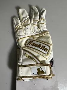 Franklin Powerstrap Gold Series Infinite Batting Gloves WHITE GOLD - Adult XL - Picture 1 of 6