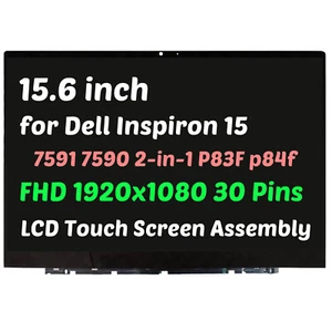 1h2f0 NV156FHM-N3D Dell Inspiron 7591 P84f FHD LCD Touch Screen Display w/Bezel - Picture 1 of 3