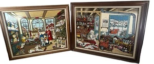 RARE H. Hargrove "Letters to Santa" & "Checking the List Twice"- 2 Signed w/COA - Picture 1 of 7