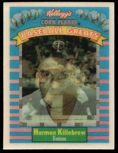 1991 Kellogg's Corn Flakes Baseball Greats Harmon Killebrew Minnesota Twins #6