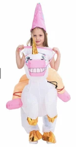 Inflatable Kids Unicorn Ride-On Costume DAILY SHIPPING USA - Picture 1 of 6