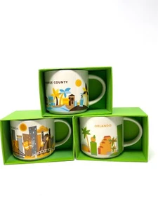 Menge 3: Orange County + Orlando + Pittsburgh 14 Oz.  Starbucks Tassen/Beschreibung lesen - Bild 1 von 6